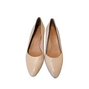 Corso Como Women’s Beige Leather Pointed Toe Wedge Pumps Shoes 8.5M; comfort